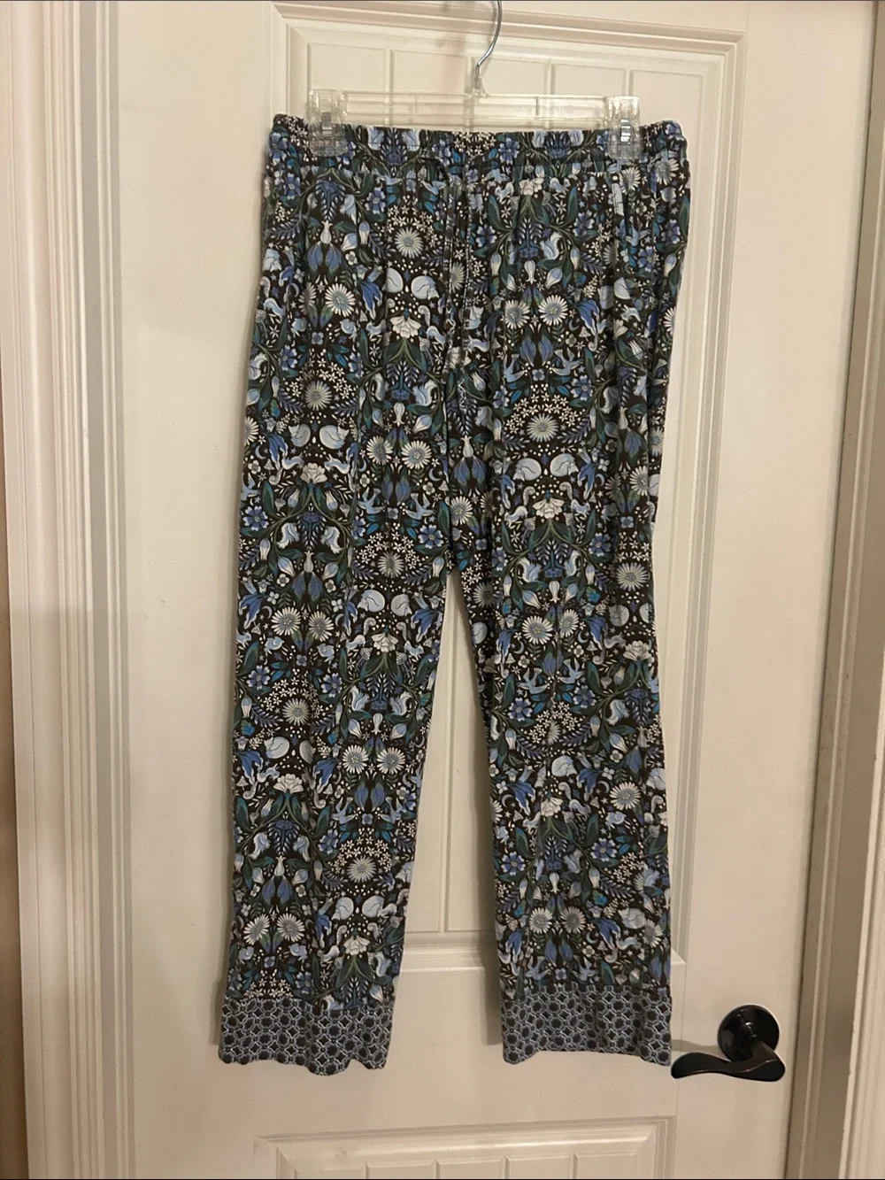 Vera Bradley M Blue Floral Print  Pajama Set